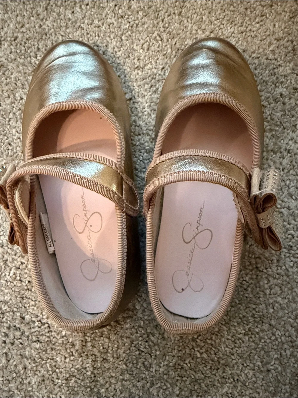Jessica Simpson shiny gold